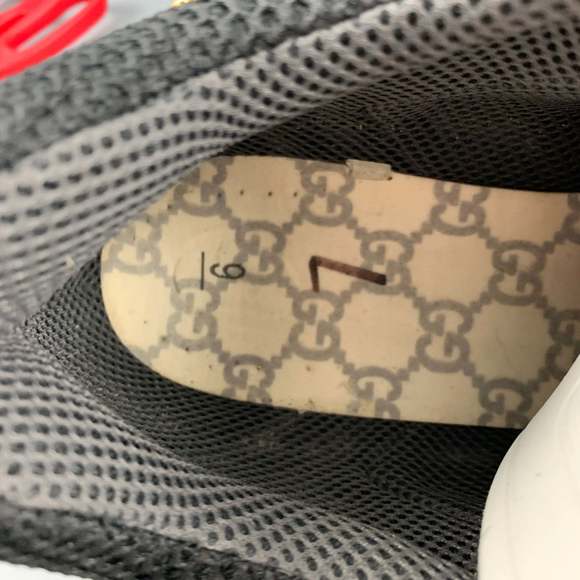 GUCCI Black Green Beaded Nylon Lace Up Sneakers - Picture 8 of 8